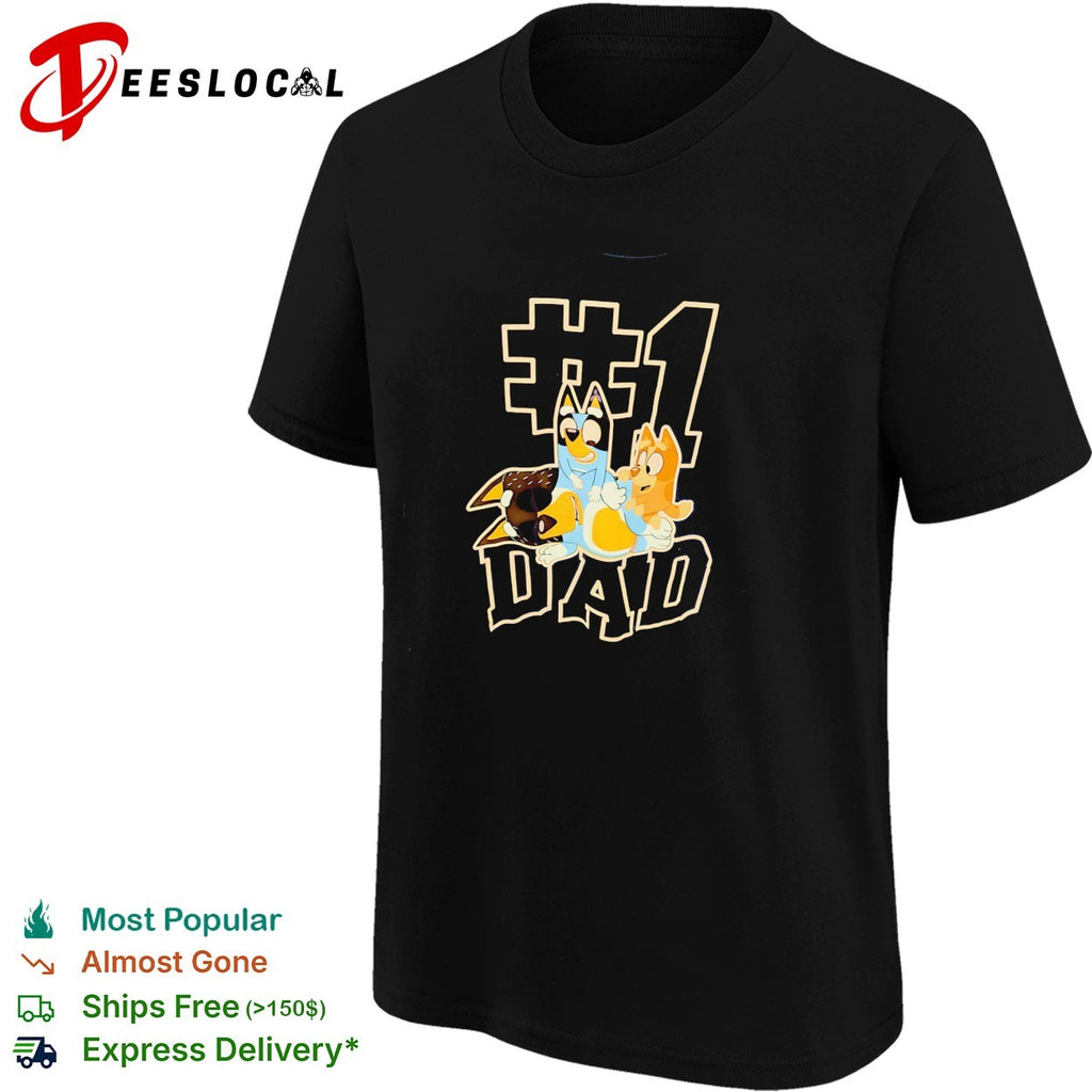 Bluey number 1 dad Bandit with kids shirt