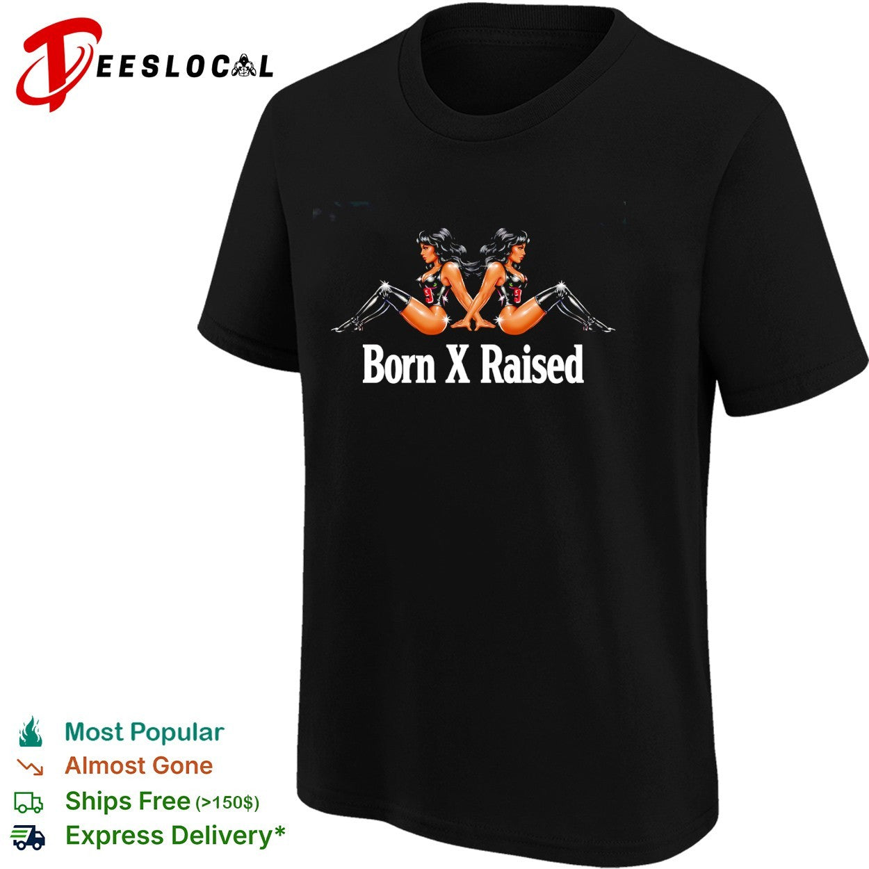 Born x Raised two women number 9 jerseys back to back shirt