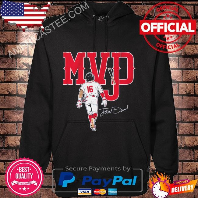 Boston Basebal 16 Jarren Duran Behind Signature MVJD Shirt
