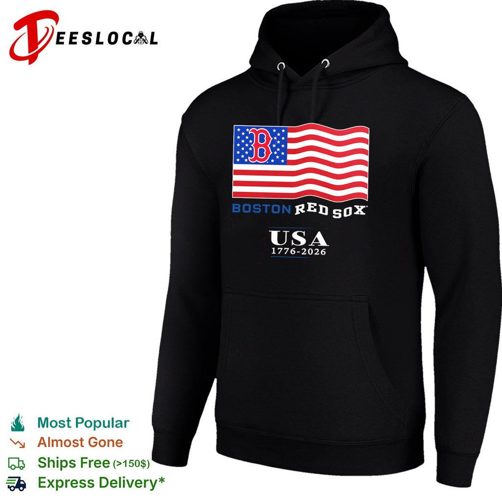 Boston Red Sox USA 1776 2026 American Flag Logo MLB Baseball shirt