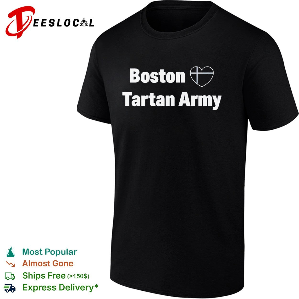 Boston Tartan Army I Love Scotland Soccer National Team Supporters Shirt