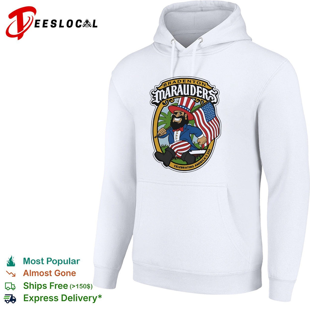 Bradenton Marauders Celebrating Americas 250 Uncle Sam Mascot shirt