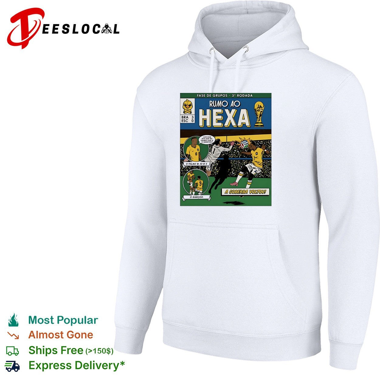 Brazil Rumo ao Hexa World Cup comic BRA 3 ESC 0 a soberba voltou shirt