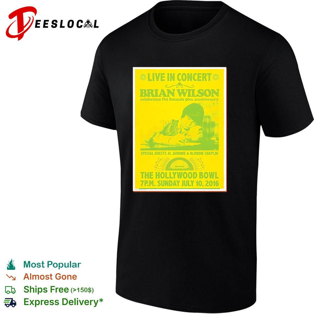 Brian Wilson Live in Concert Pet Sounds 50th Anniversary Hollywood Bowl shirt