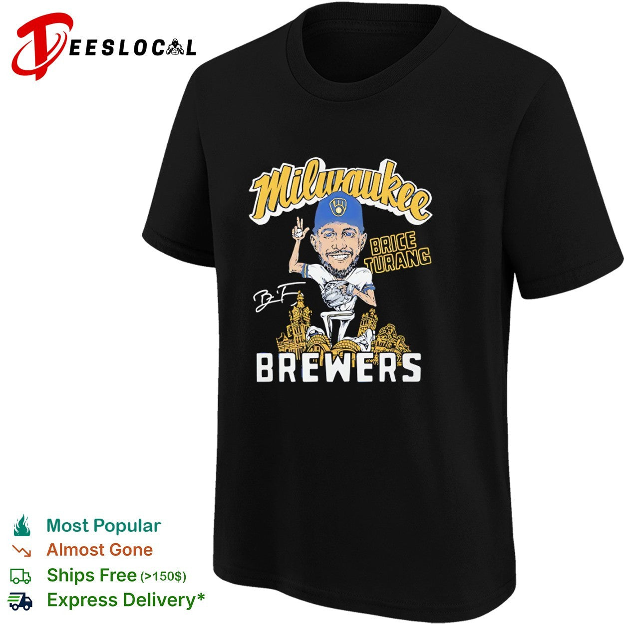 Brice Turang Milwaukee Brewers MLB shirt