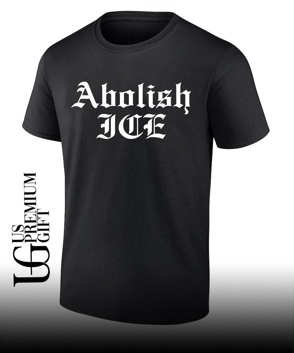 Brody King wearing Abolish ICE shirt