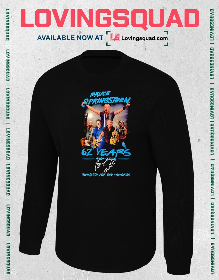 Bruce Springsteen 62 Years 1964-2026 Thank You For The Memories Signature Shirt