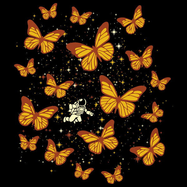 Butterfly Monarch Astronaut