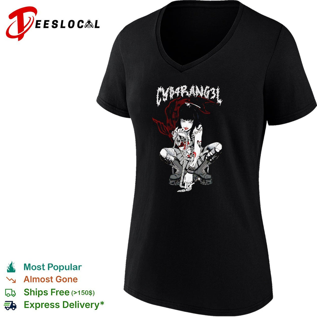 CYB4RANG3L Anime Goth Aesthetic Dark Cyber Punk Y2K Grunge Emo Alternative shirt