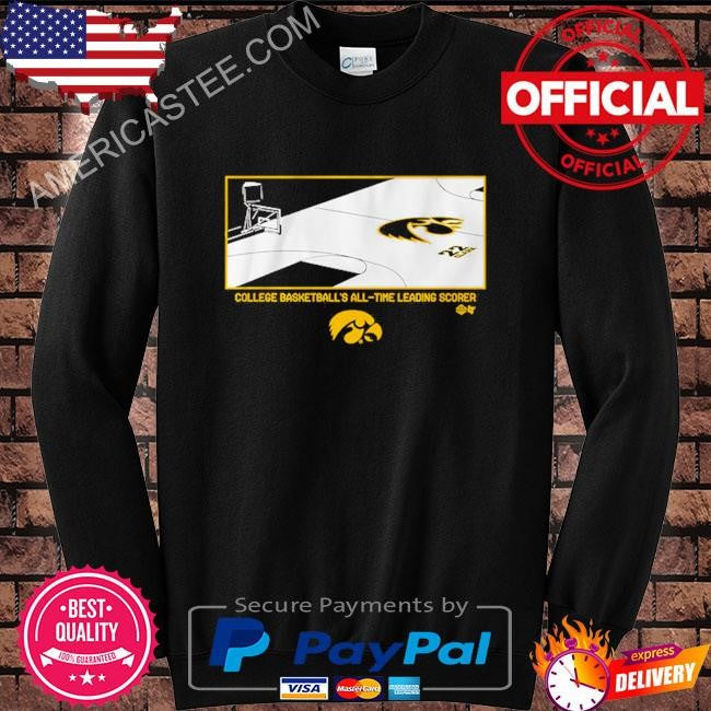 Caitlin clark iowa basketball court logo shirt