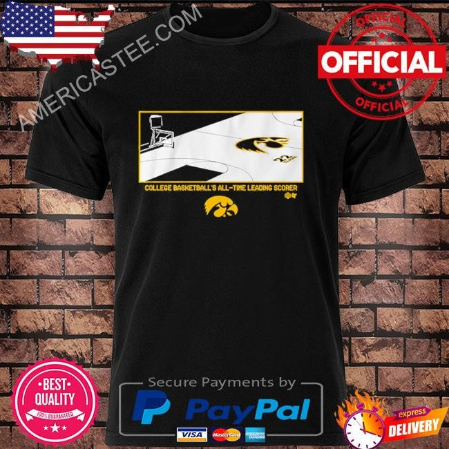 Caitlin clark iowa basketball court logo shirt