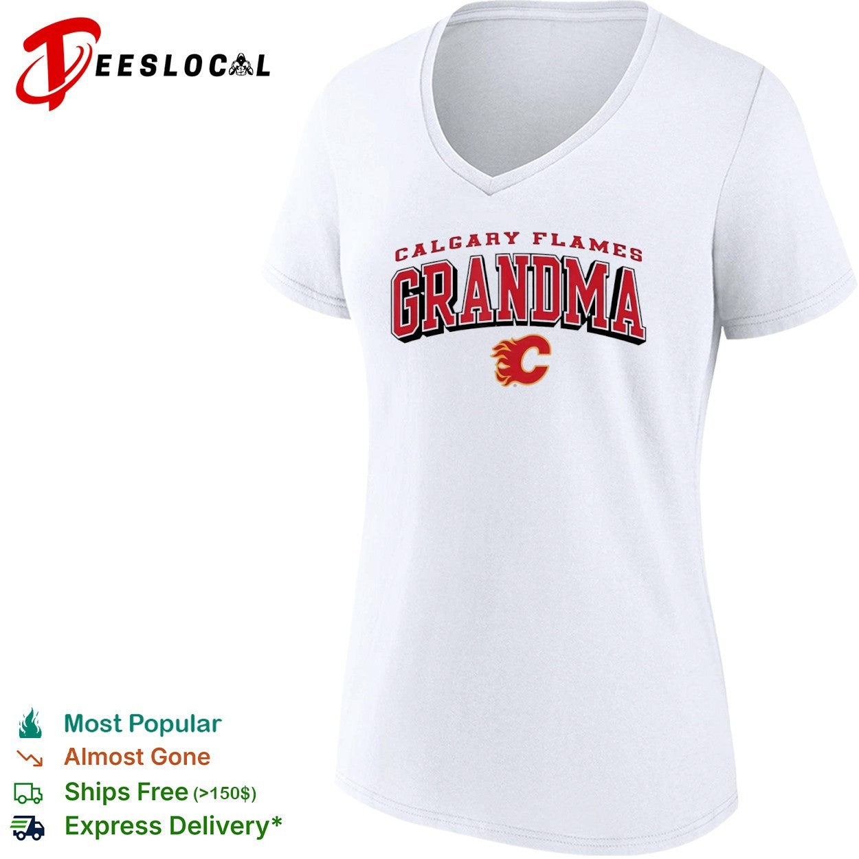 Calgary Flames Grandma logo hirt