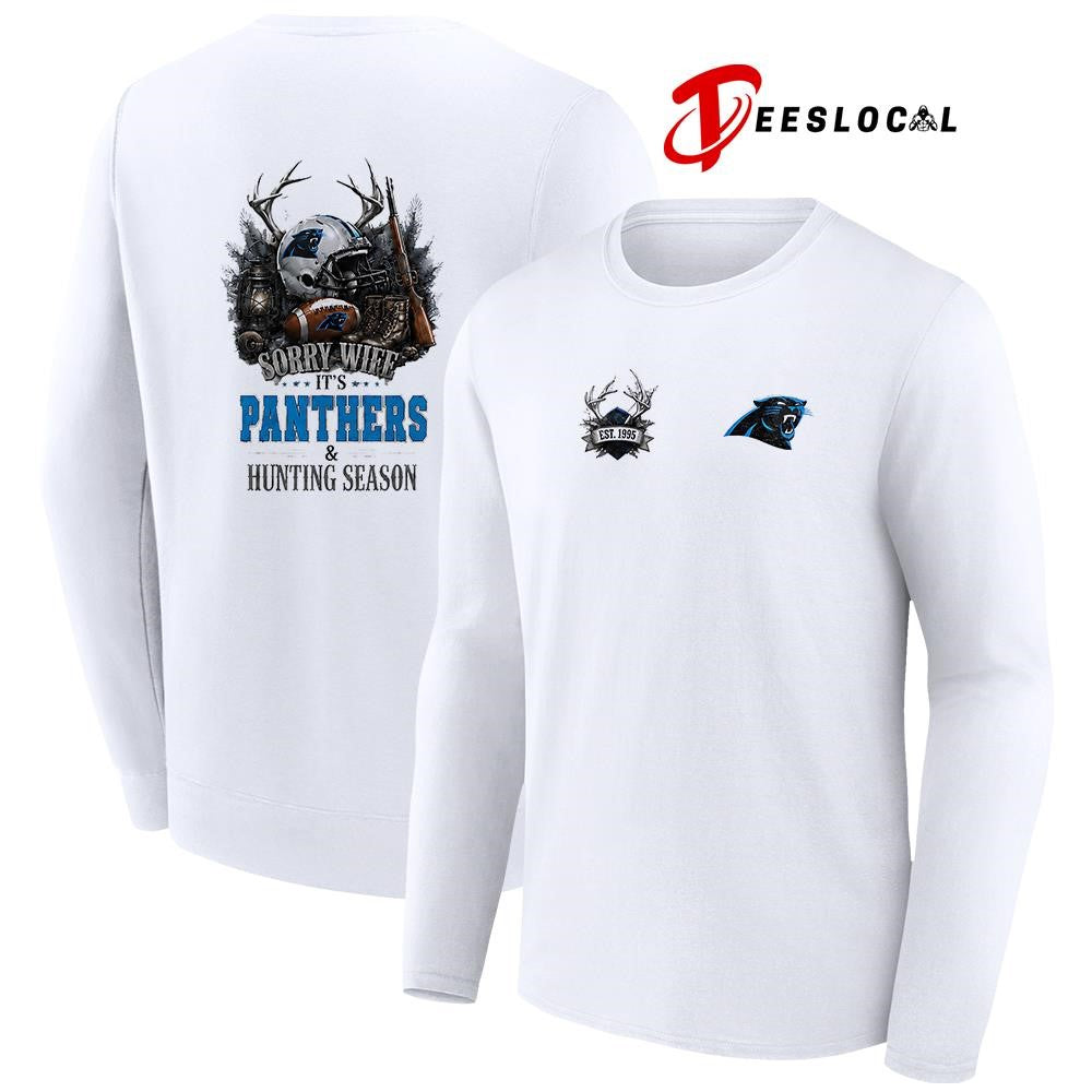 Carolina Panthers sorry wife it’s hunting season deer shirt