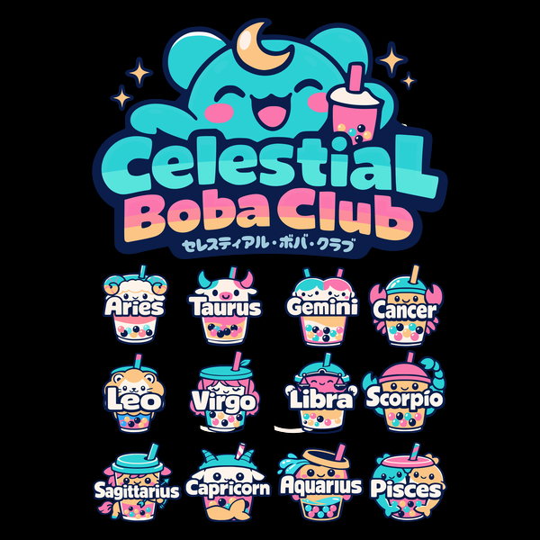 Celestial Boba Club Kawaii Zodiac