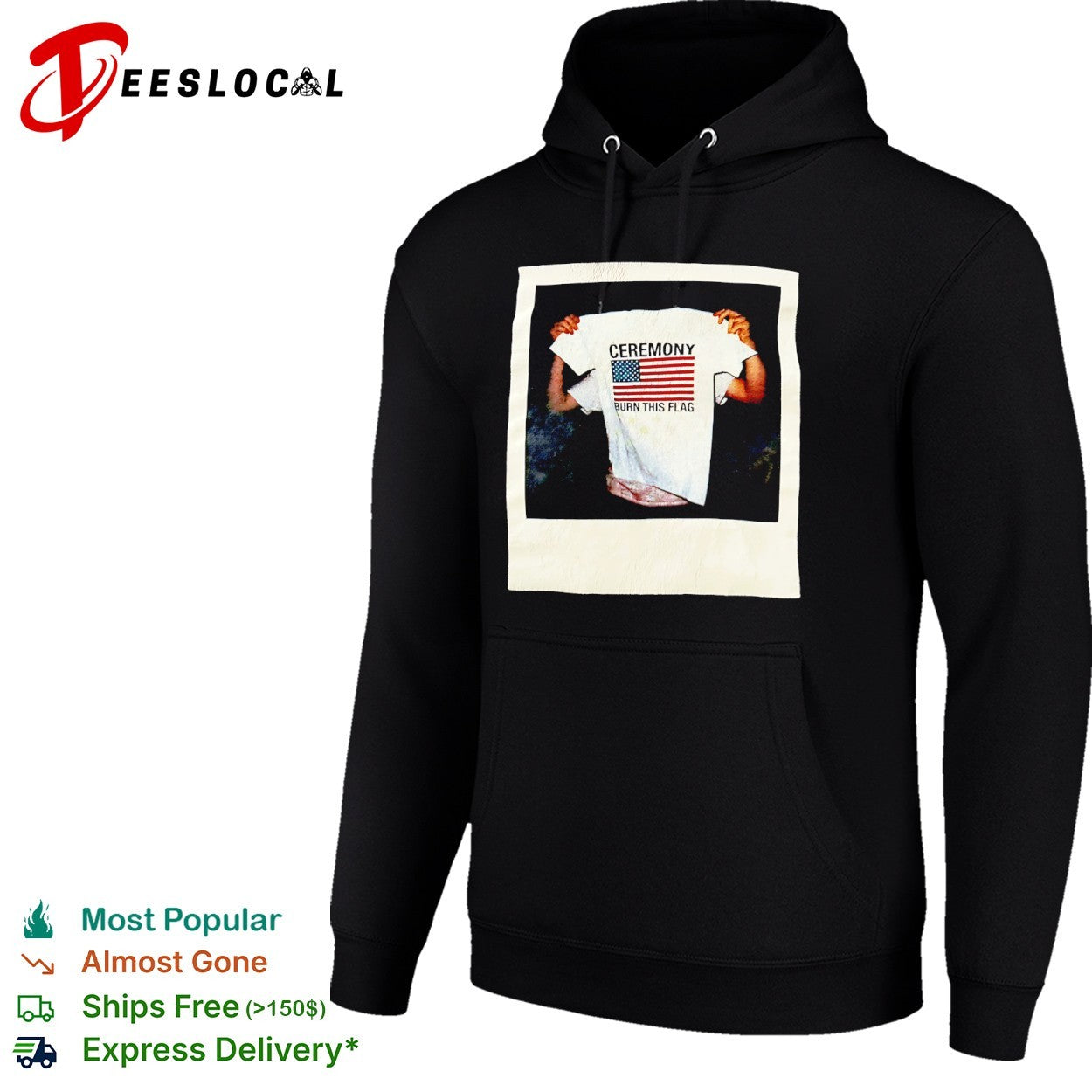 Ceremony Burn This Flag polaroid photograph shirt