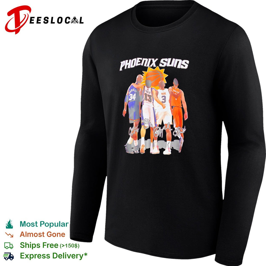 Charles Barkley Steve Nash Chris Paul Devin Booker Phoenix Suns NBA signature shirt