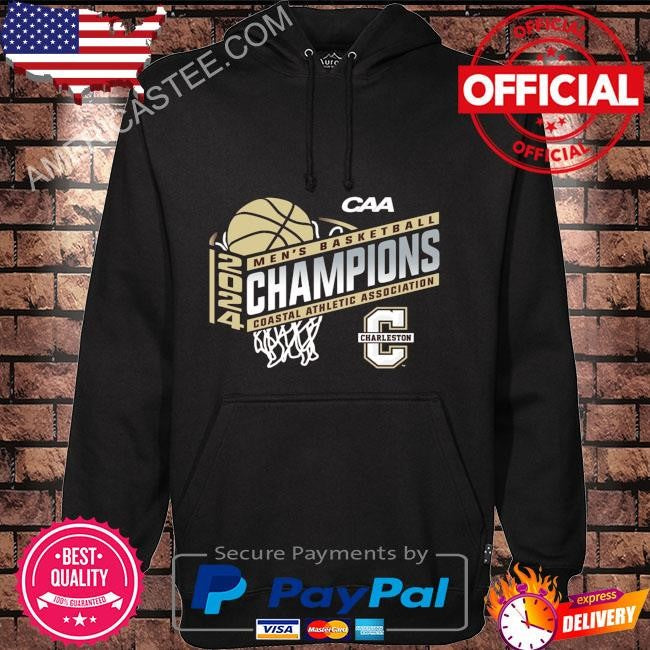 Charleston cougars blue 84 unisex 2024 caa men’s basketball conference tournament champions locker room shirt