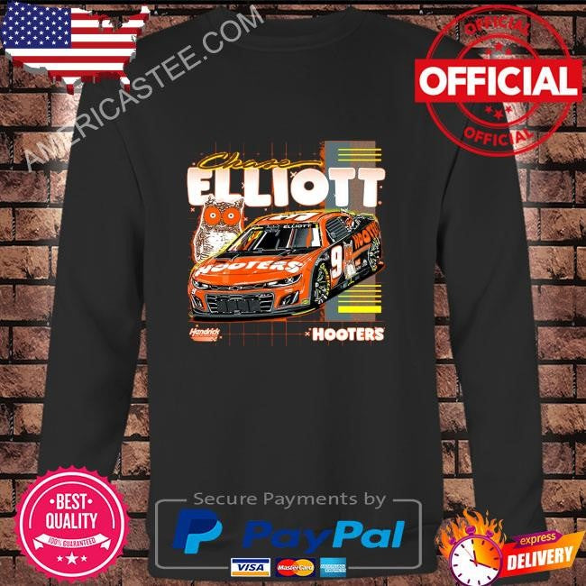 Chase elliott richard childress racing team collection hooters shirt