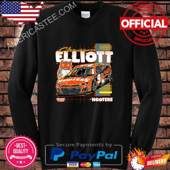 Chase elliott richard childress racing team collection hooters shirt