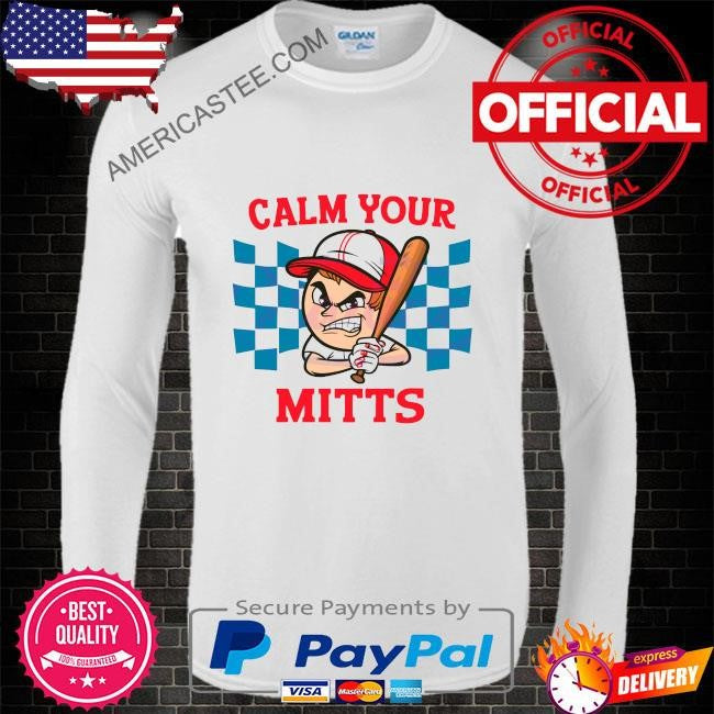 Checkered calm your mitts baseball game day shirt