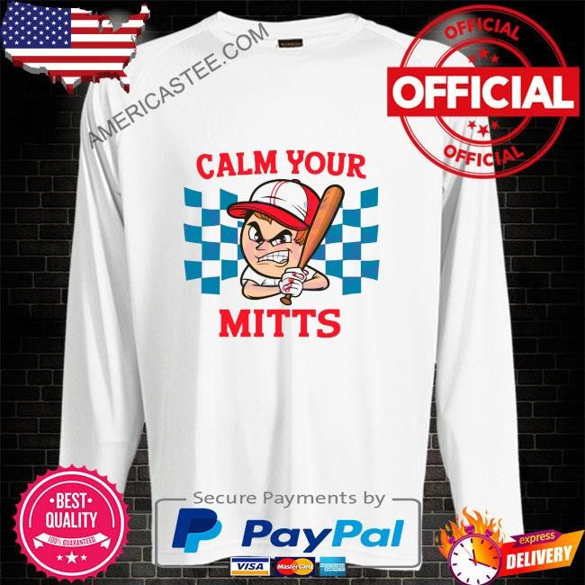 Checkered calm your mitts baseball game day shirt