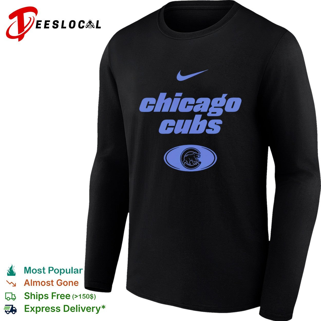 Chicago Cubs Logo and Bear Emblem Wordmark shirt