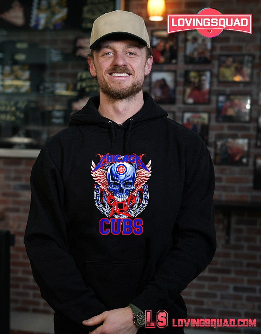 Chicago Cubs Skull Graphic Shirt