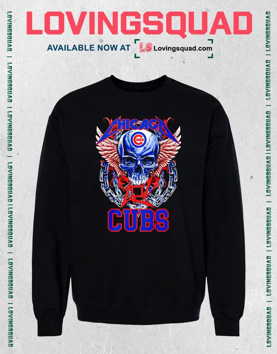 Chicago Cubs Skull Graphic Shirt