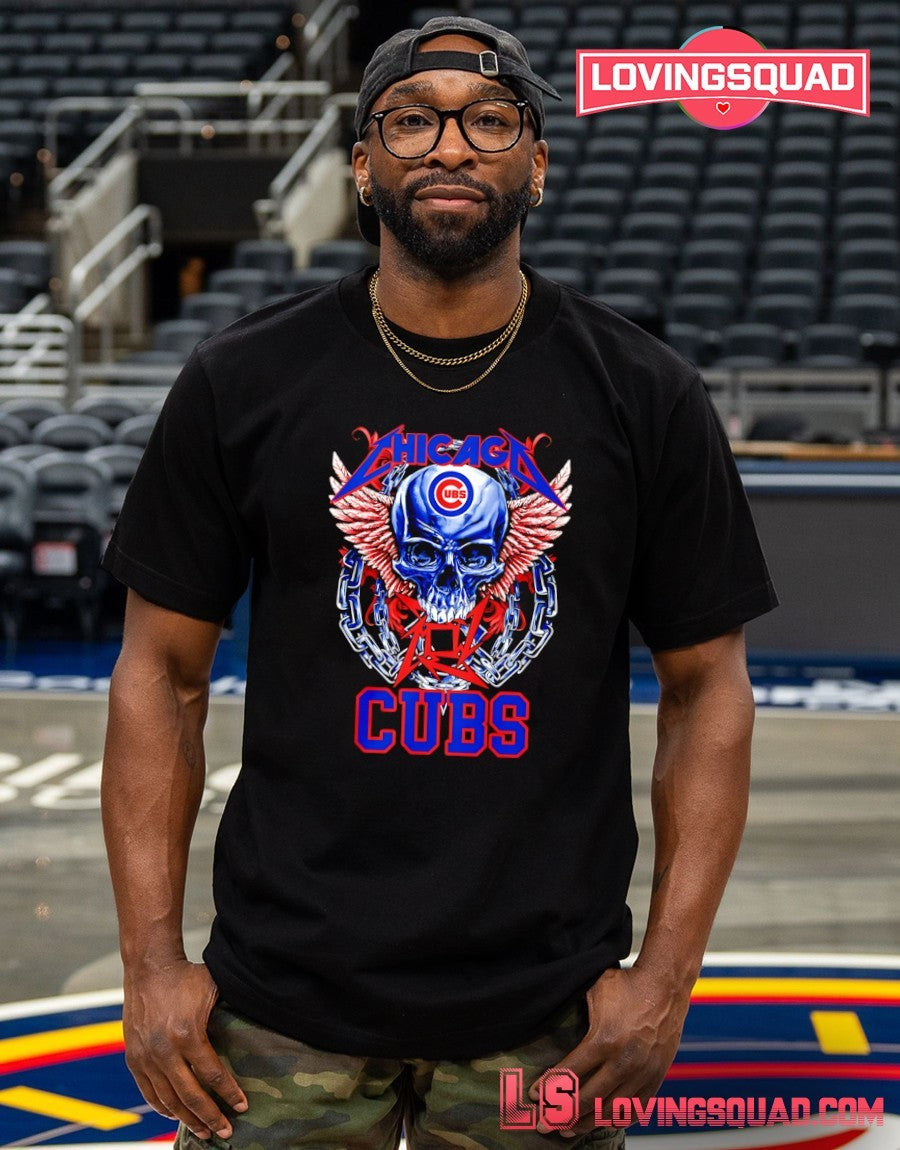 Chicago Cubs Skull Graphic Shirt