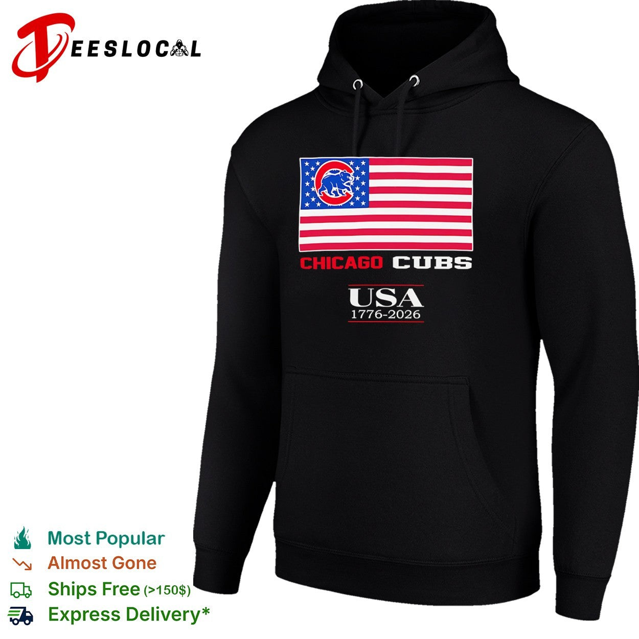 Chicago Cubs USA 1776 2026 USA flag shirt