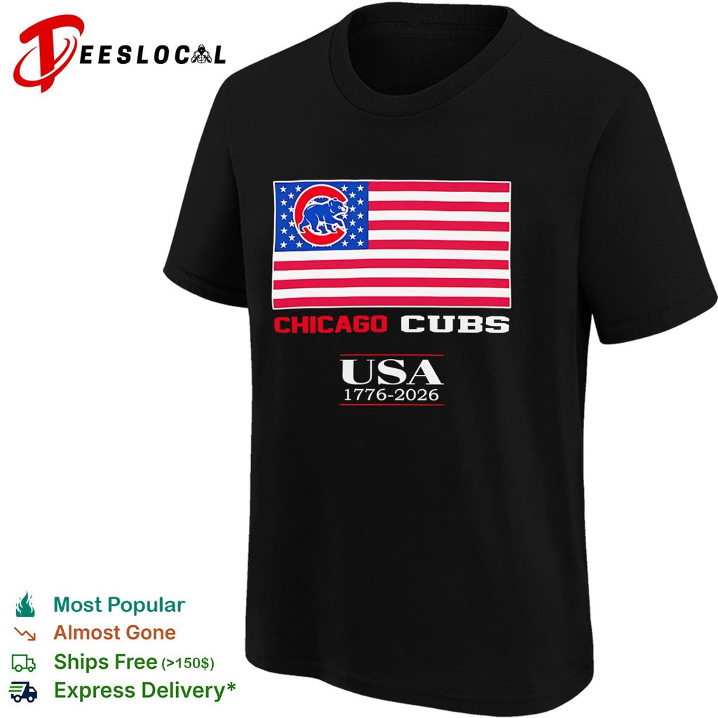 Chicago Cubs USA 1776 2026 USA flag shirt