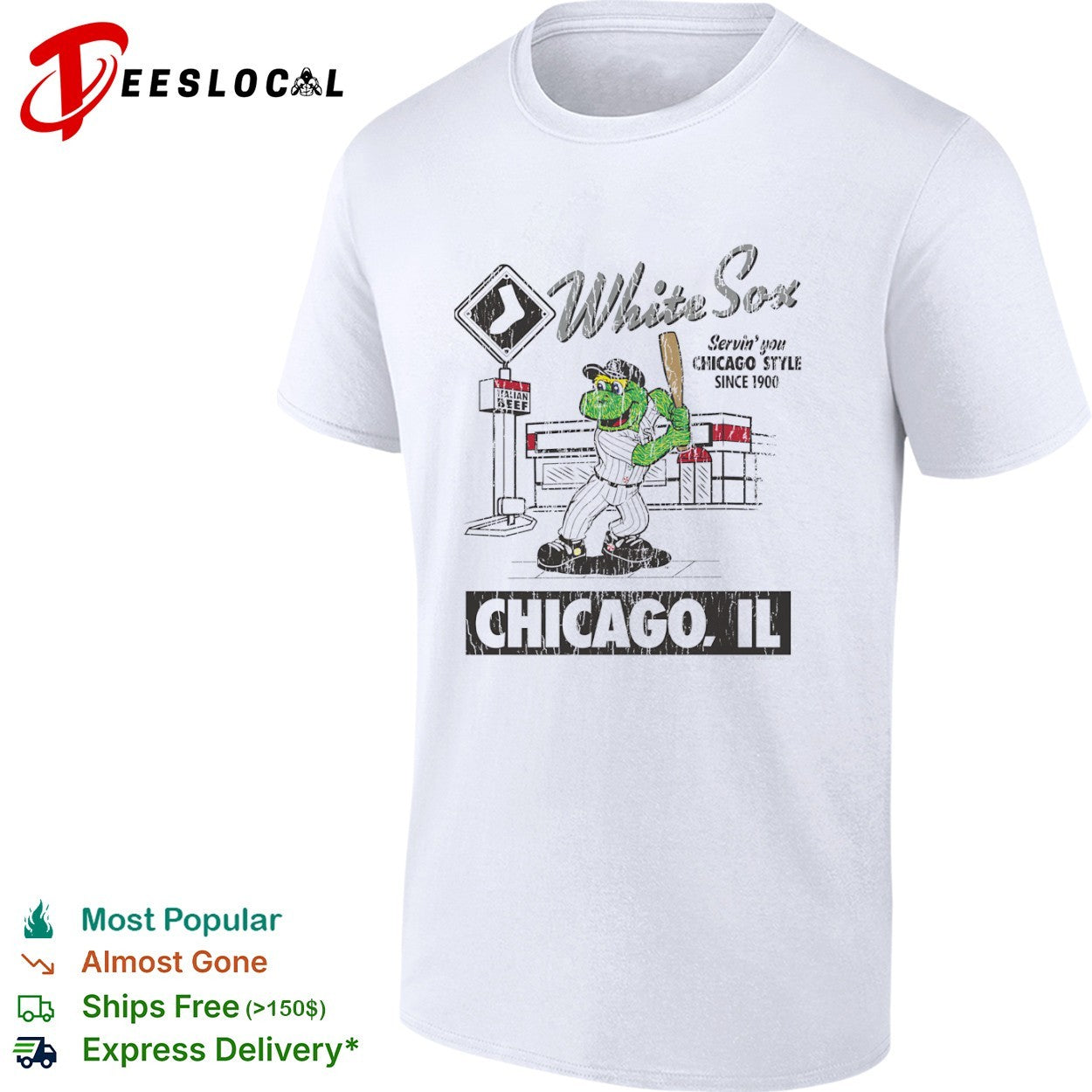 Chicago White Sox Style Since 1900 Italian Beef mascot baseball player shirt