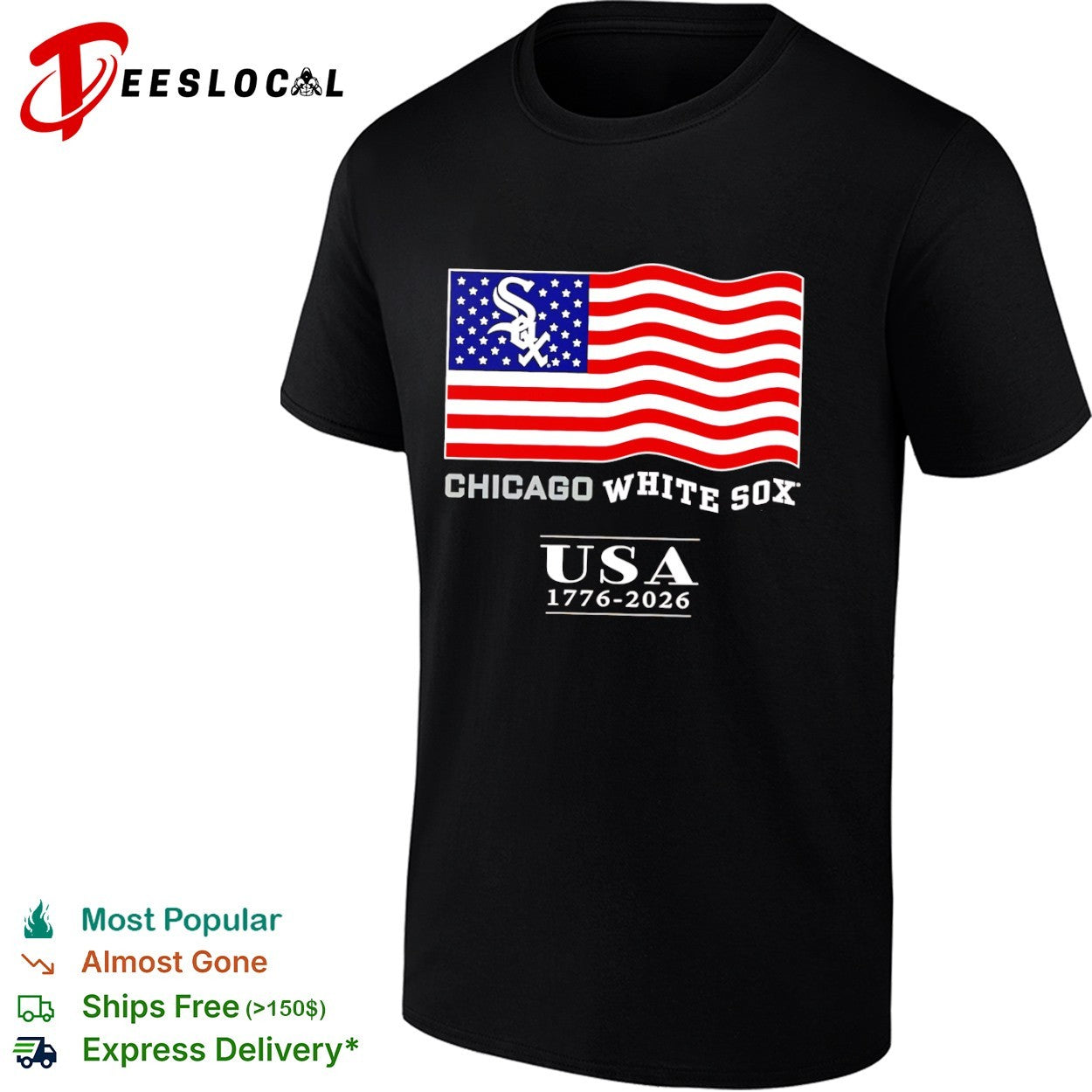 Chicago White Sox USA 1776 2026 American Flag Independence Day shirt