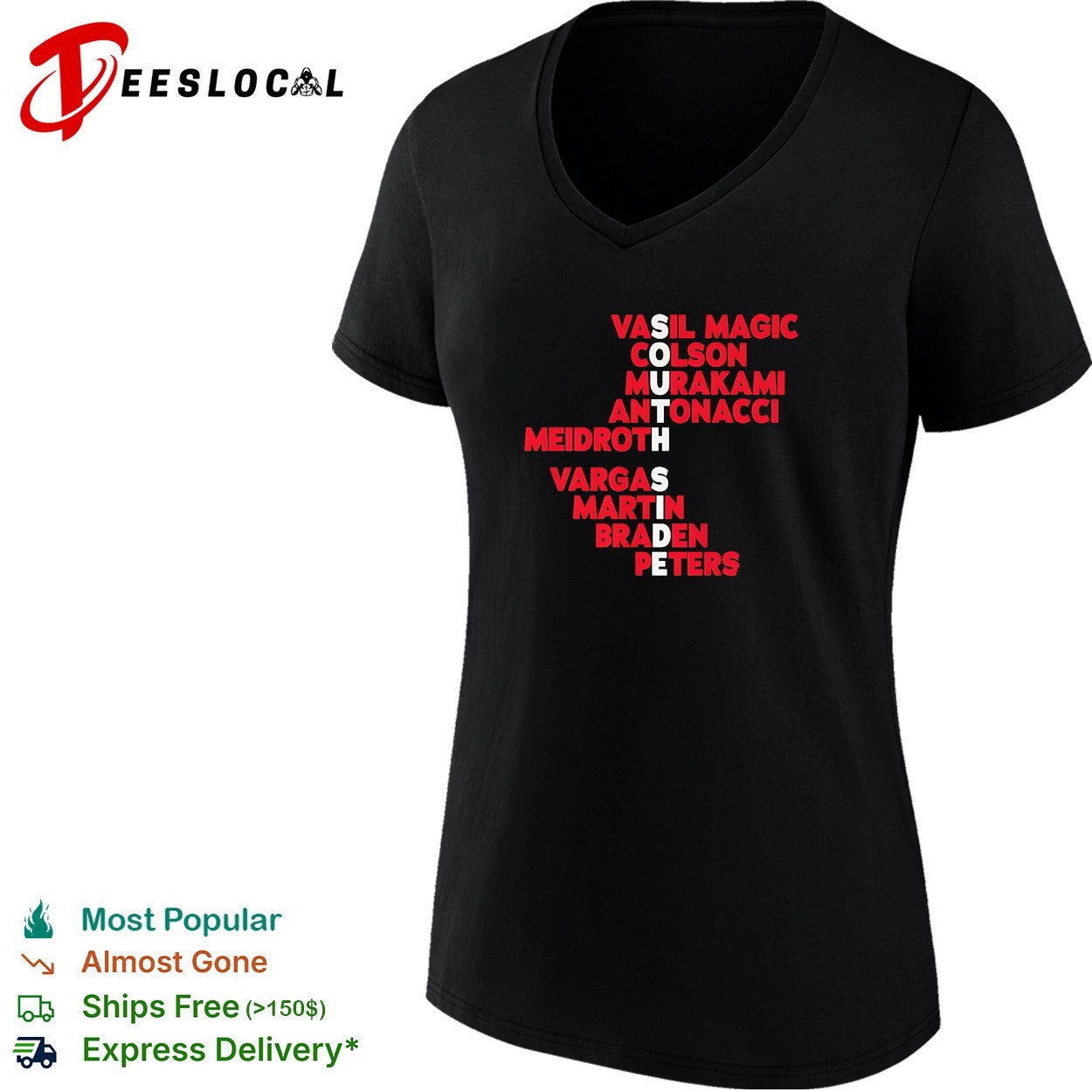 Chicago White Sox southside players names roster shirt