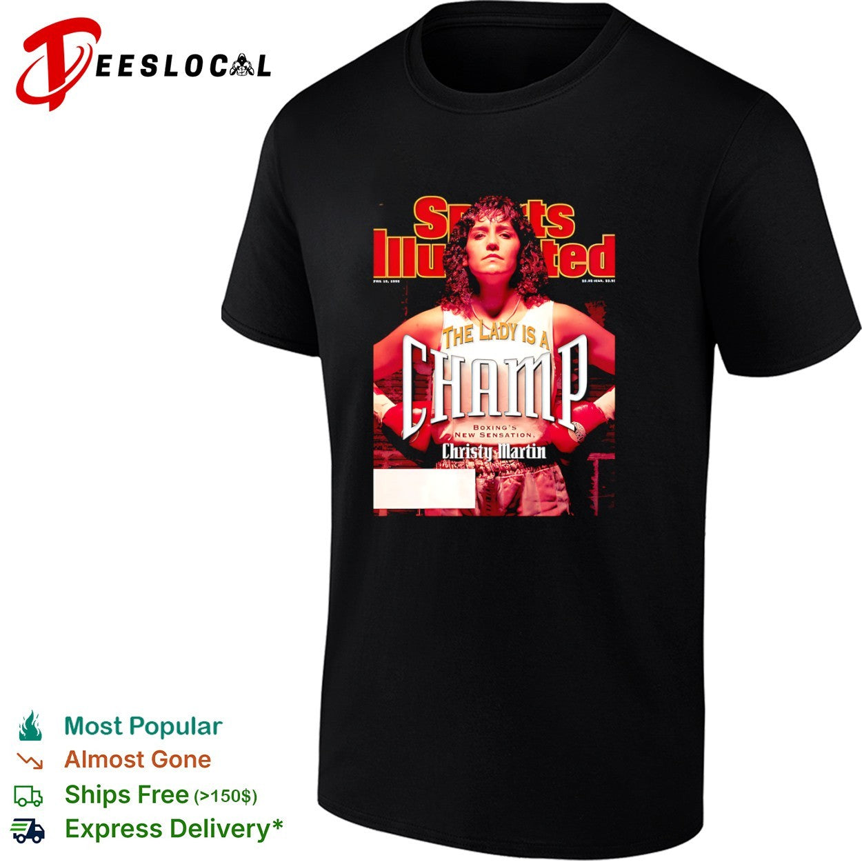 Christy Martin Sports Illustrated the lady is a champ boxings new sensation magazine shirt