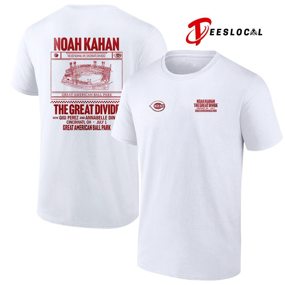 Cincinnati Reds x Noah Kahan the Great Divide stadium shirt