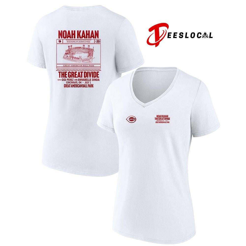 Cincinnati Reds x Noah Kahan the Great Divide stadium shirt