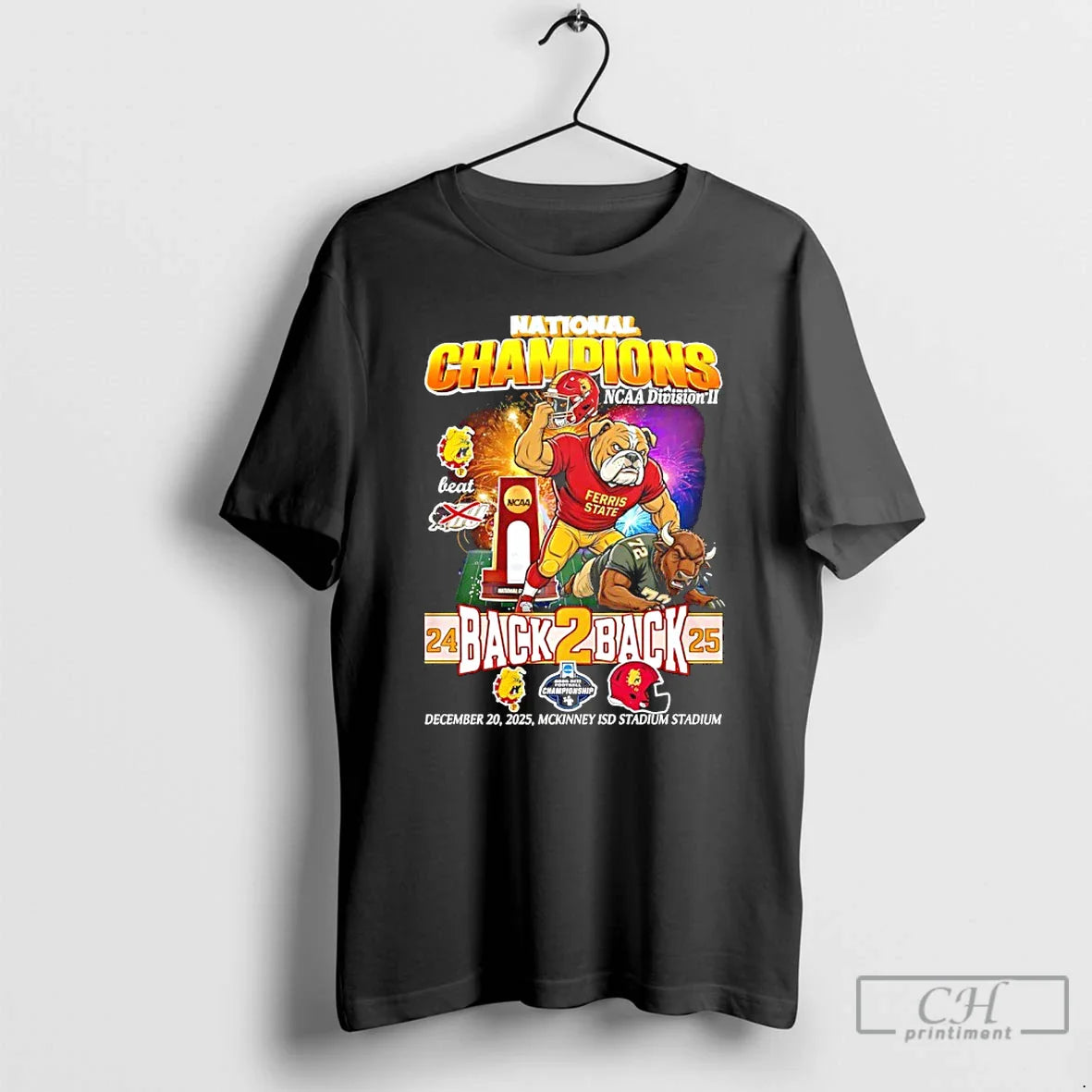 Classic Ferris State Bulldogs Back Back 24 25 National Champions Mascot T-Shirts, Hoodie, Sweatshirt