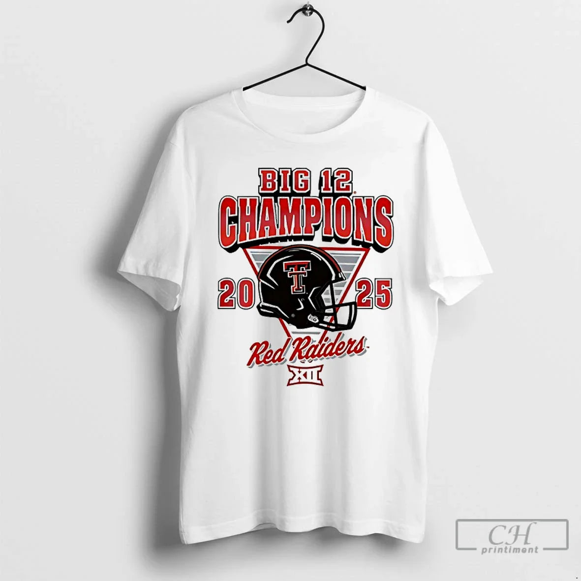 Classic Texas Tech Red Raiders Big 12 Football Champions Helmet 2025 T-Shirts, Hoodie, Sweatshirt