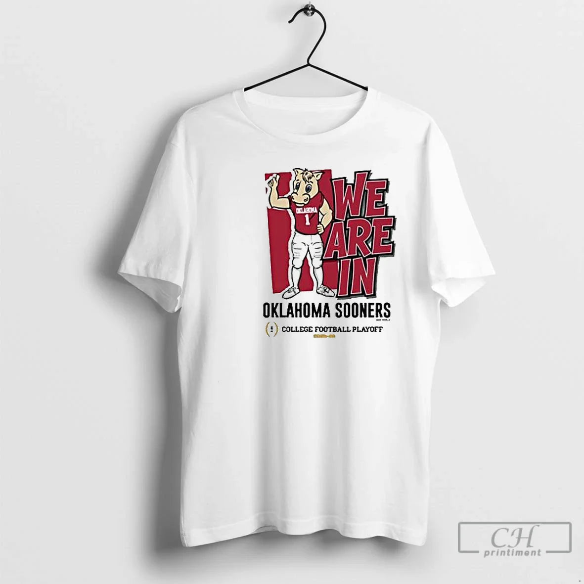 Classic We Are Oklahoma Sooners 2025 Cfp Bound Mascot Circle White T-Shirts, Hoodie, Sweatshirt