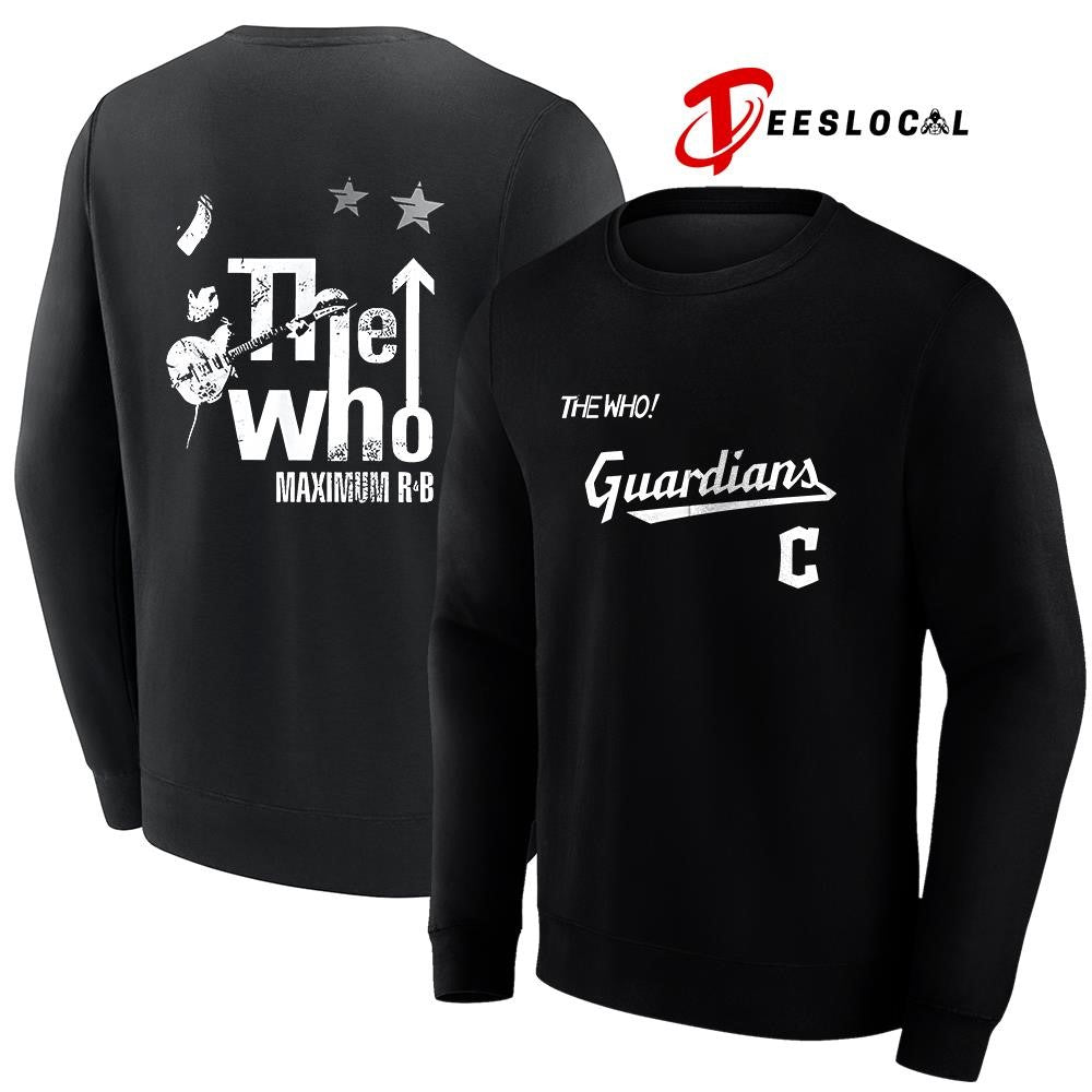 Cleveland Guardians The Who Maximum R B North American Farewell tour graphic shirt