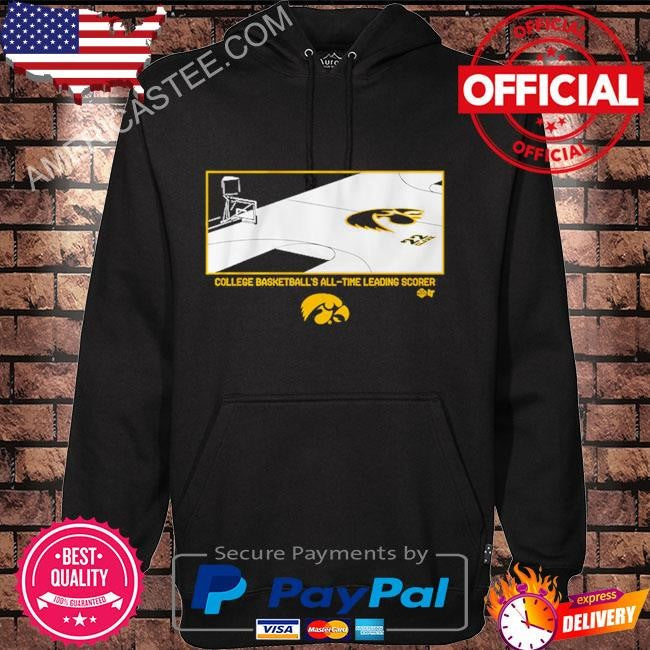 College baseball’s all-time leading scorer Caitlin clark iowa basketball court logo shirt