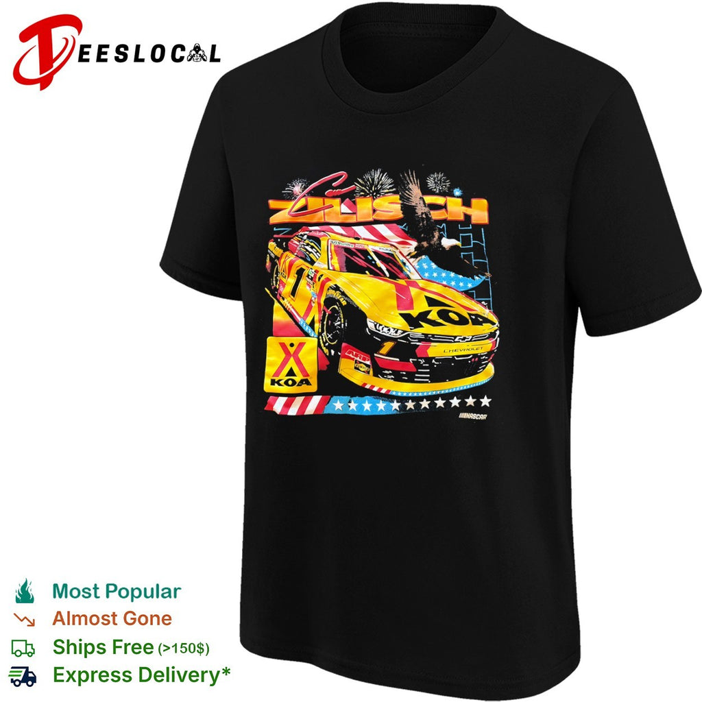 Connor Zilisch NASCAR American flag race car KOA shirt