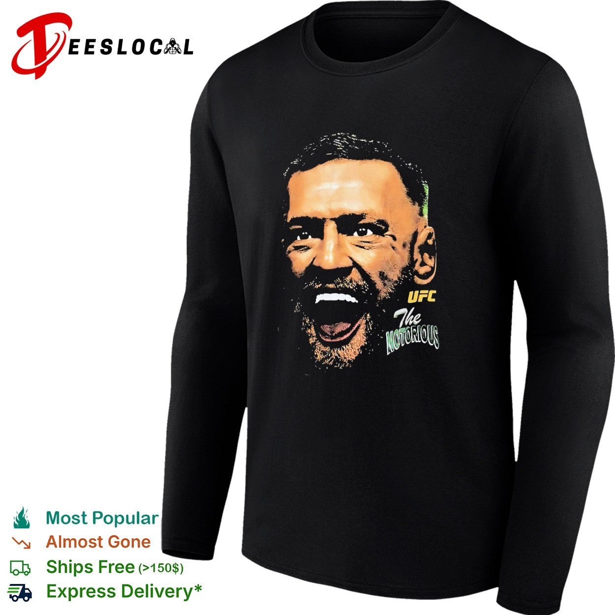 Conor McGregor UFC The Notorious mixed martial arts fighter shirt