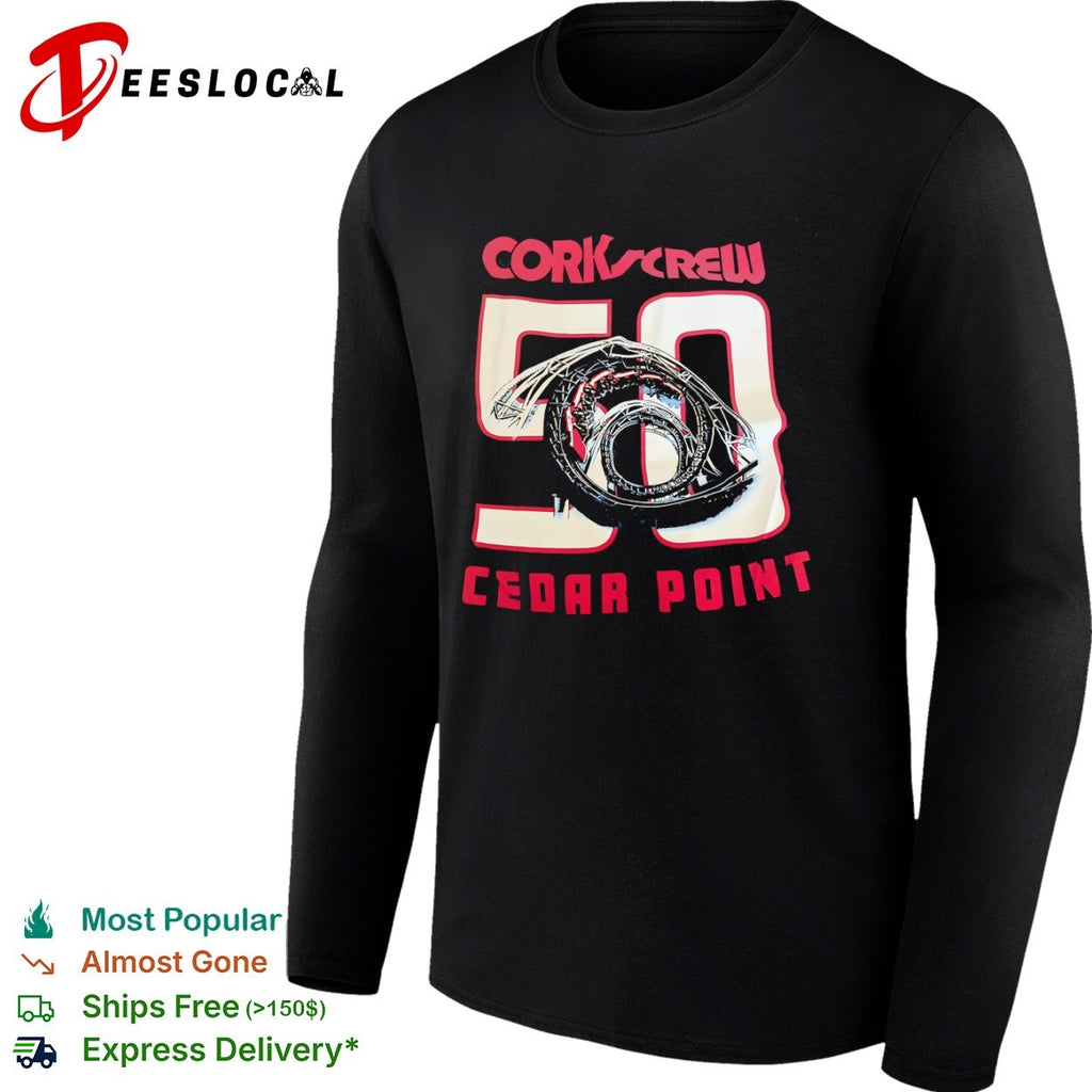 Corkscrew 50 Cedar Point Roller Coaster Amusement shirt