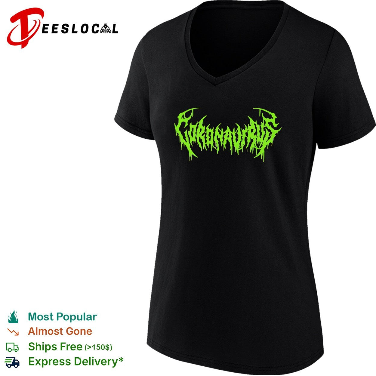 Coronavirus metal logo shirt