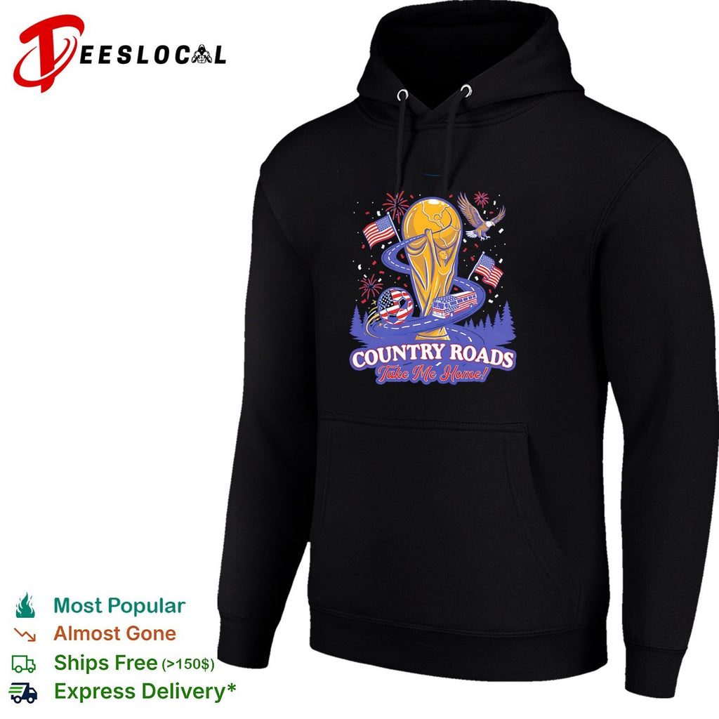 Country Roads Take Me Home USA soccer world cup bus shirt