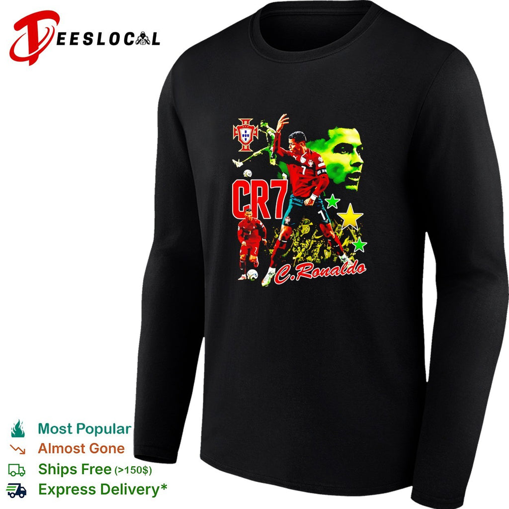 Cristiano Ronaldo CR7 Portugal football graphic vintage shirt
