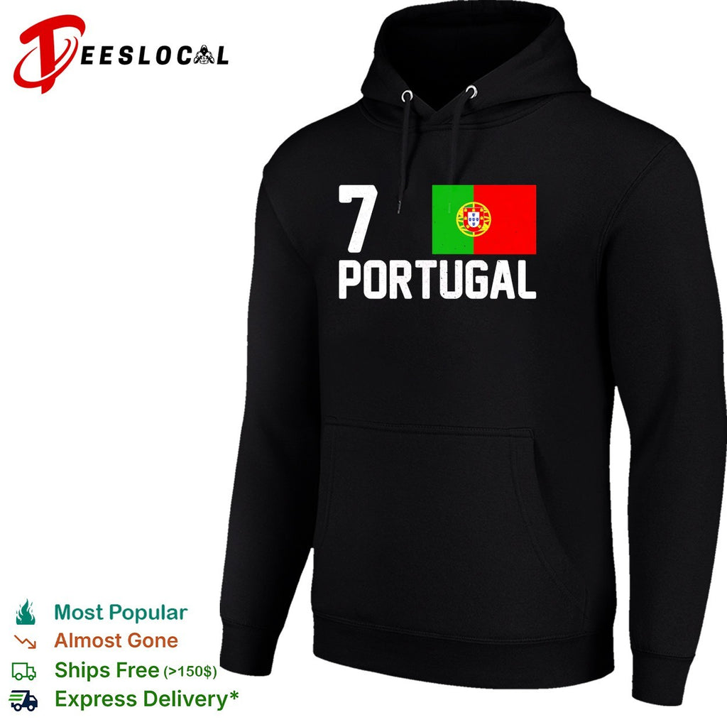 Cristiano Ronaldo number 7 Portugal flag shirt