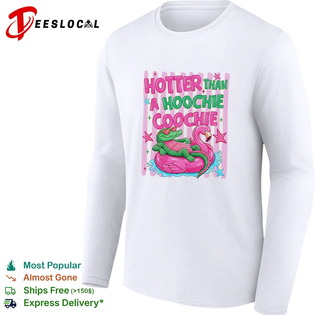 Crocodile on flamingo pool float hotter than a hoochie coochie shirt